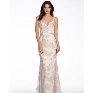 hayley paige gold bridesmaid dresses Berylove Women Champagne Mother of The Bride Dress A Line Off The Shoulder Satin Embroidered Wedding Guest Dress, Champagne / US8 main image 0